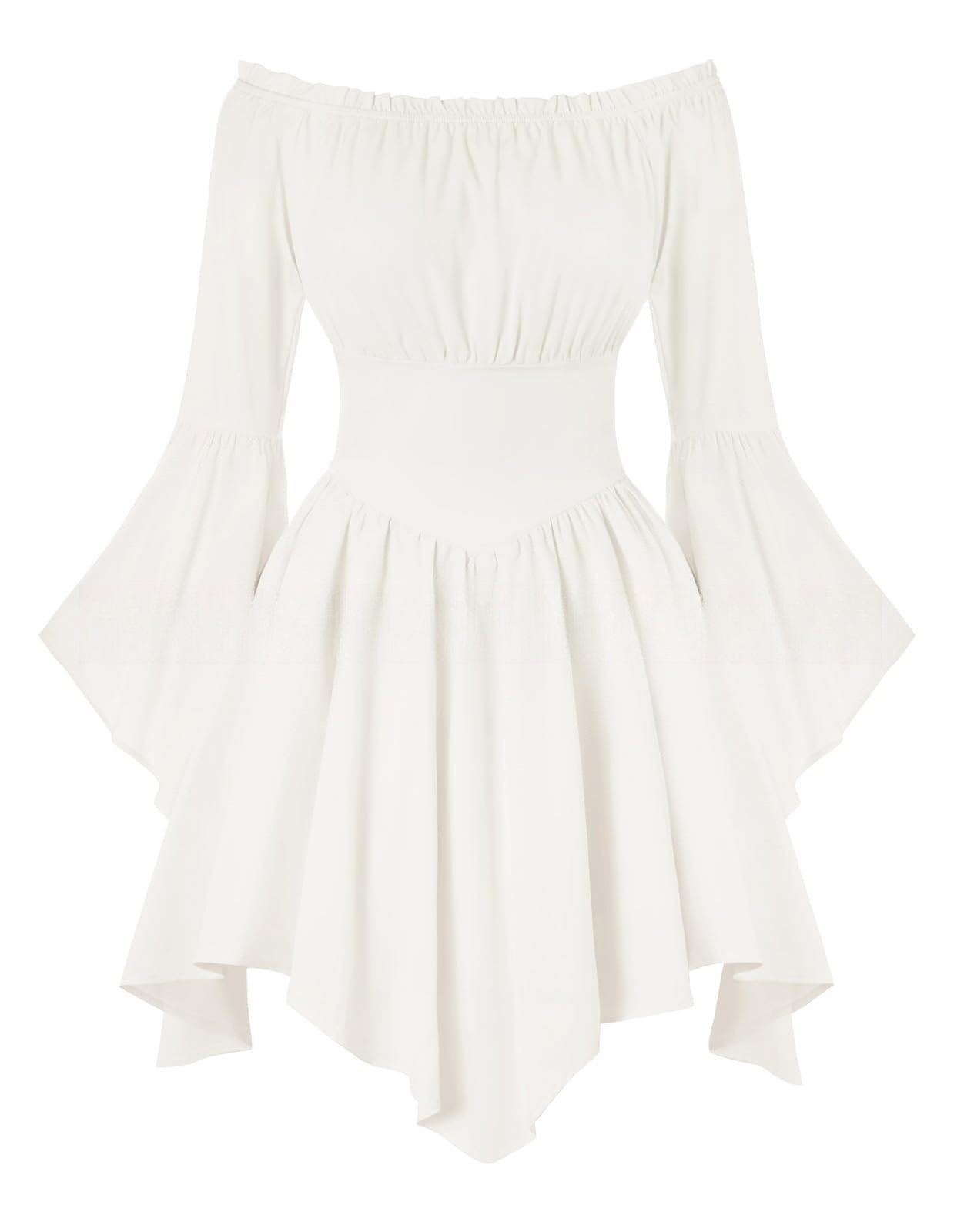Dresses - Średniowieczny renesansowy kostium z odkrytymi ramionami,