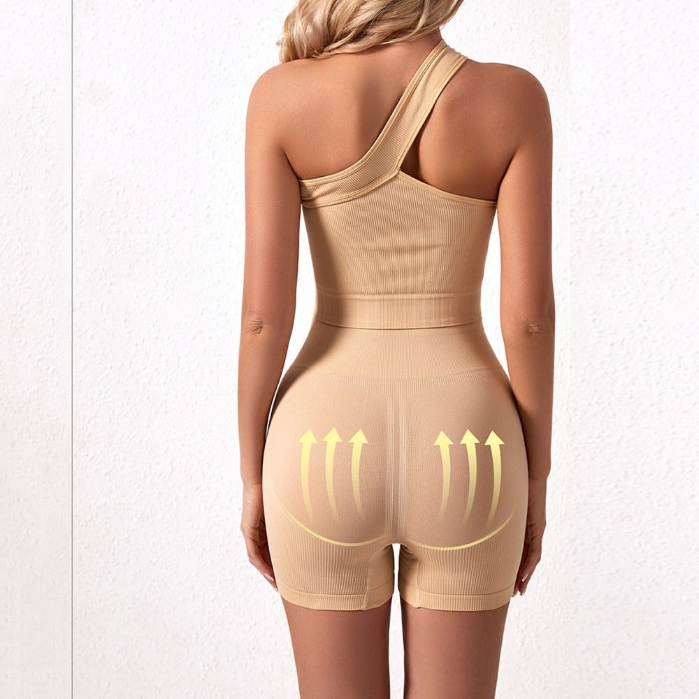 Seamless Ribbed Workout Tank Top - 2 szt. Bezszwowe komplety sportowe damskie,