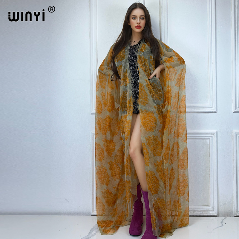 Boho Summer Beach Maxi Dress - WINYI maxi kimono lato perspektywa seksowny