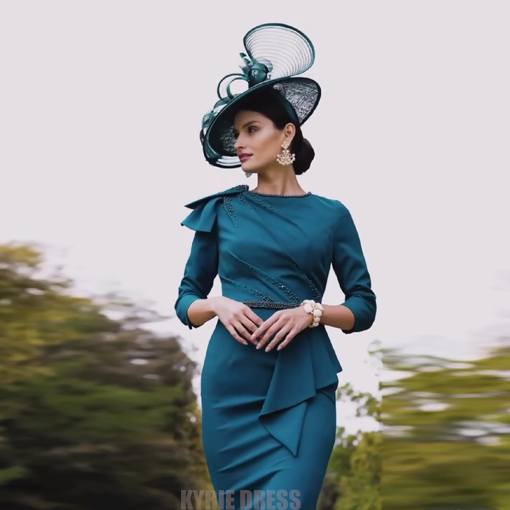 Elegant Satin Evening Gown Split - Elegancka suknia dla mamy panny młodej,