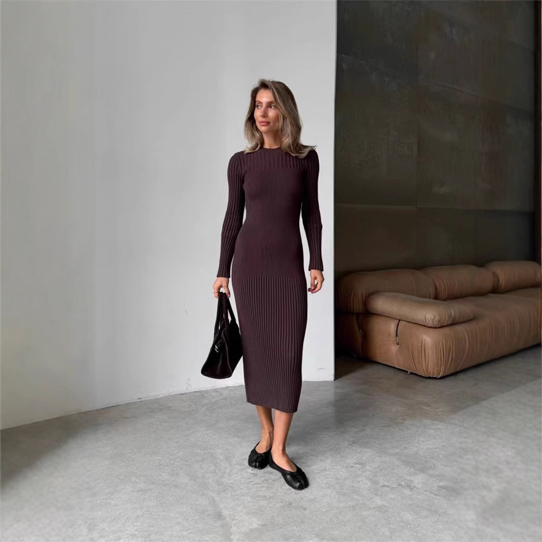 Sukienki damskie na wiosnę 202 – Bodycon Long Sleeve Ribbed Dress recenzja i cena