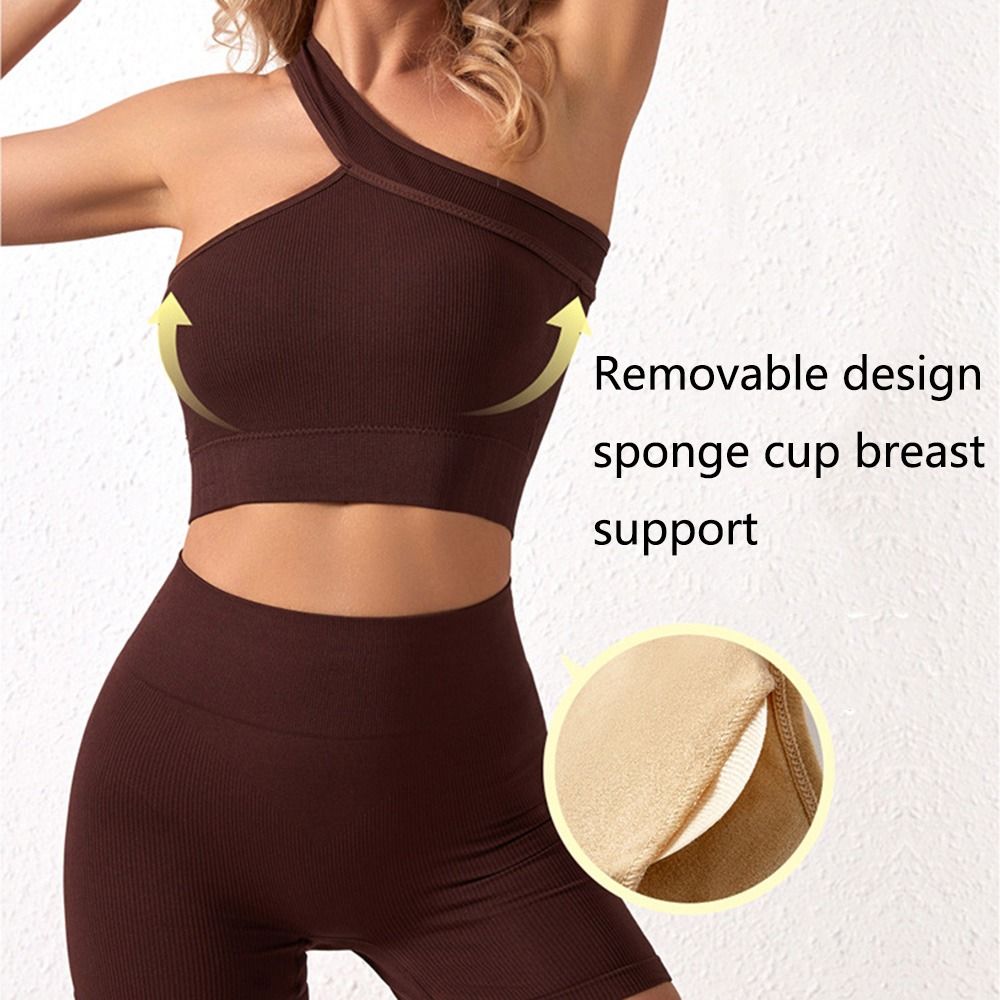 2 szt. Bezszwowe komplety spor – Seamless Ribbed Workout Tank Top recenzja i cena
