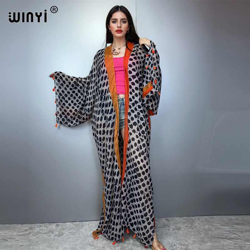 Letni strój WINYI Kimono Ameri – Boho Summer Beach Maxi Dress recenzja i cena