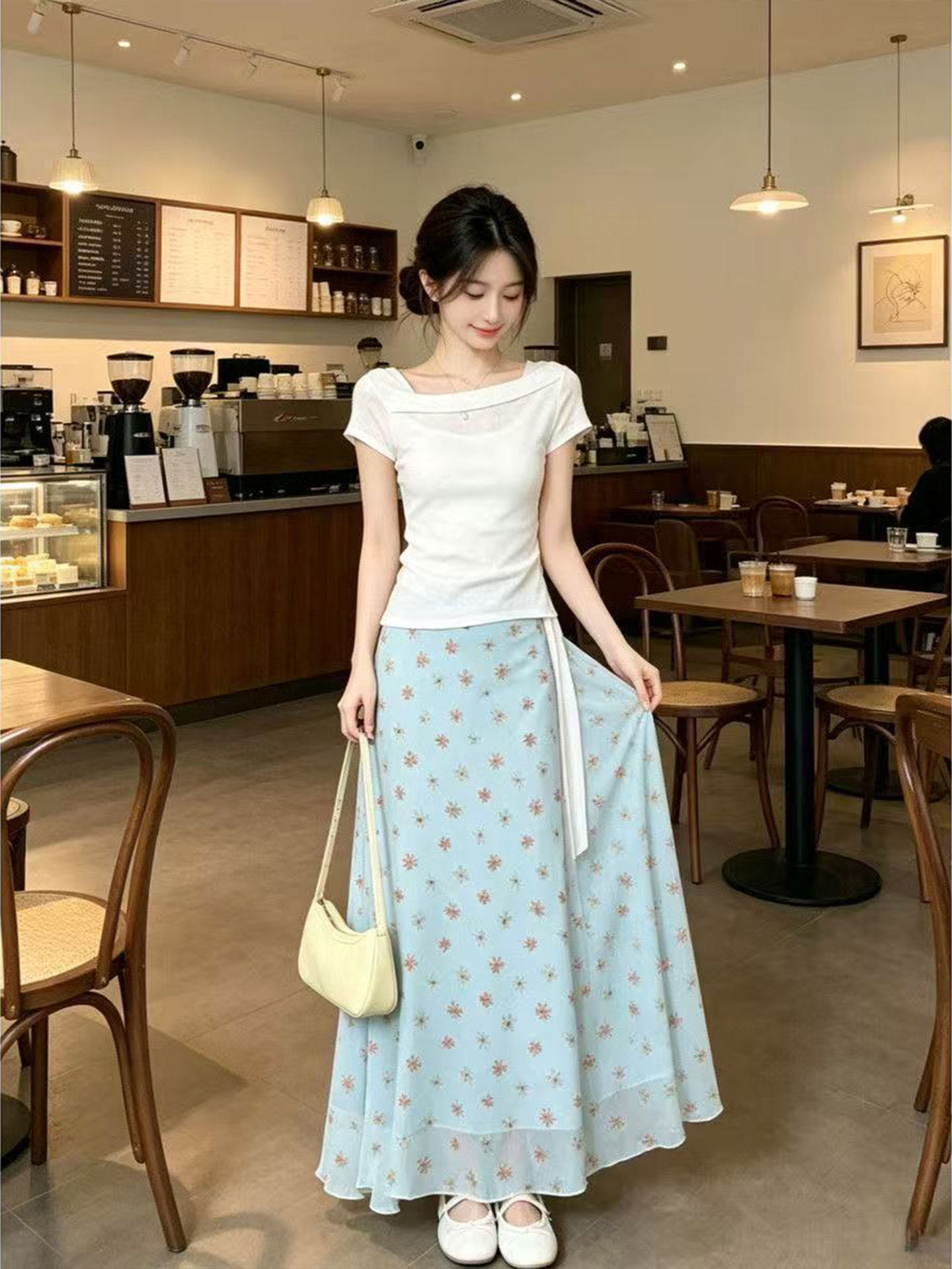 Koreański Design Sukienka A-Li – Korean Style A Line Shirt Dress recenzja i cena
