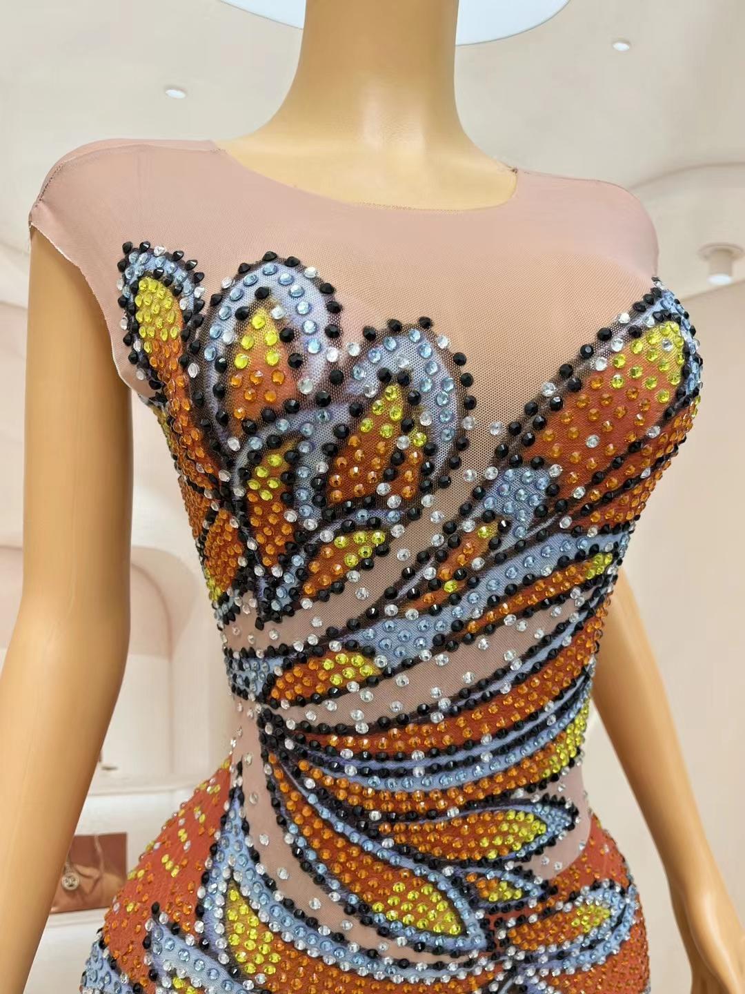 Damska Sukienka Maxi Bez Rękaw – Sparkly Rhinestone Club Party Dress recenzja i cena