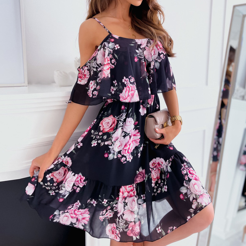 Sukienka damska 2025 Summer Fl – French Vintage Floral Midi Dress recenzja i cena