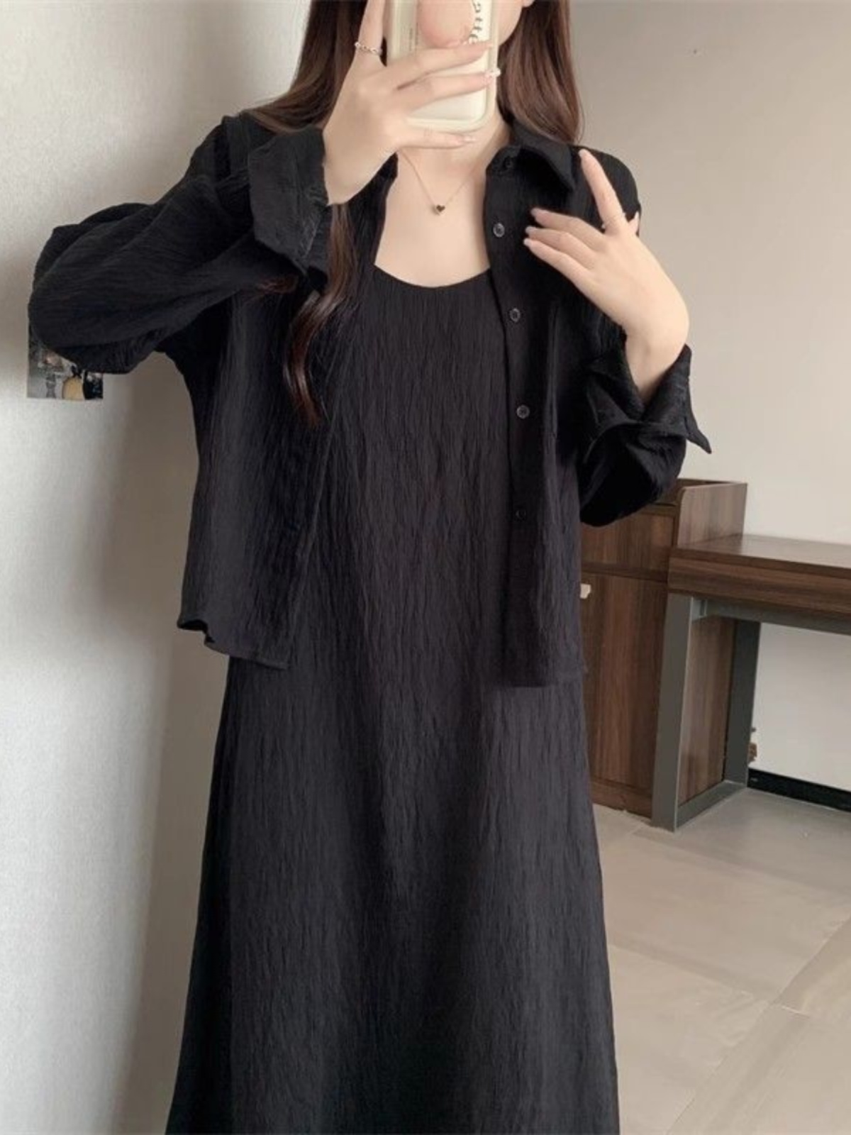 Sukienka letnia plus size, luź – Korean Style A Line Shirt Dress recenzja i cena