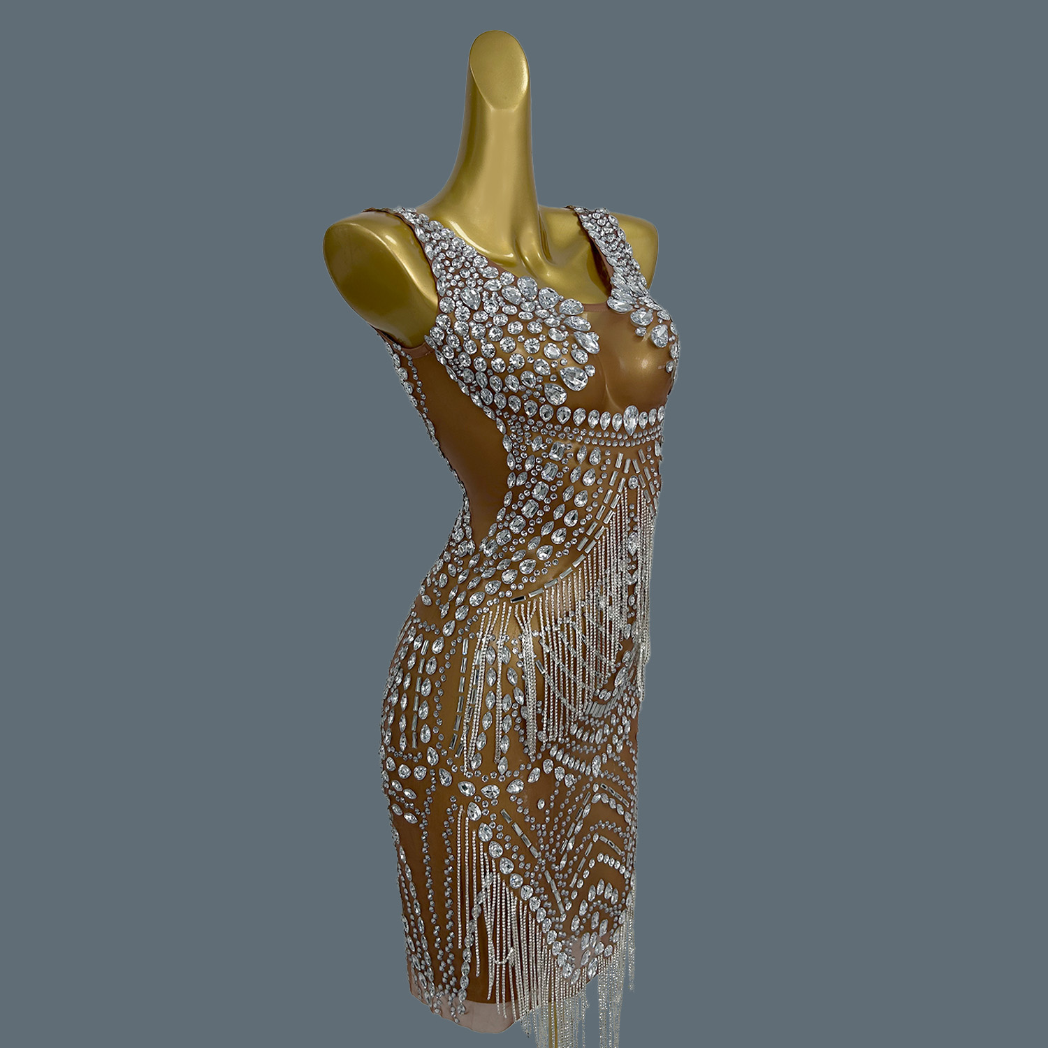 Seksowne sukienki wieczorowe d – Sparkly Rhinestone Club Party Dress recenzja i cena