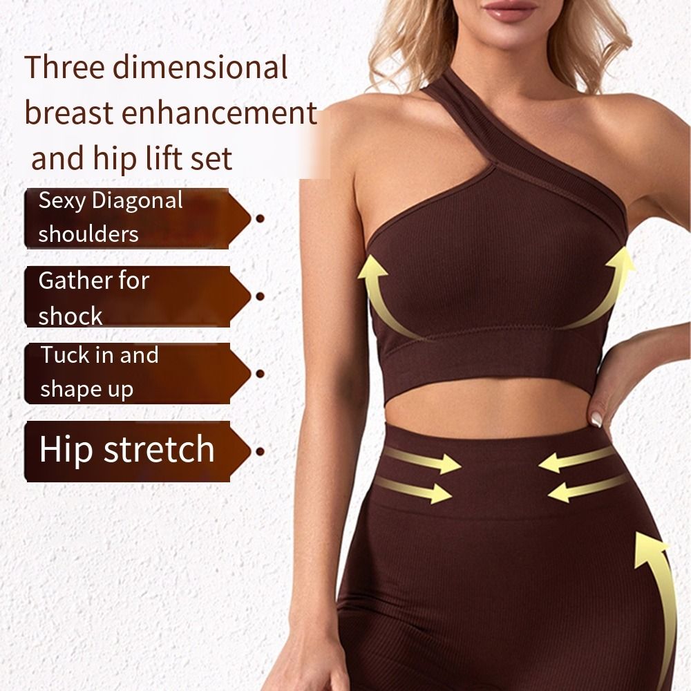 2-częściowy zestaw sportowy dl – Seamless Ribbed Workout Tank Top recenzja i cena