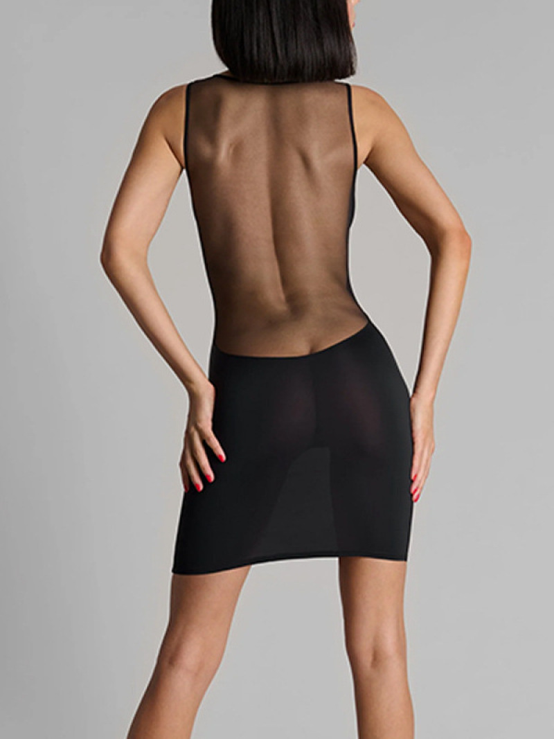 Sukienka bodycon z głębokim de – Sexy Mesh Sheer Bodycon Dress recenzja i cena