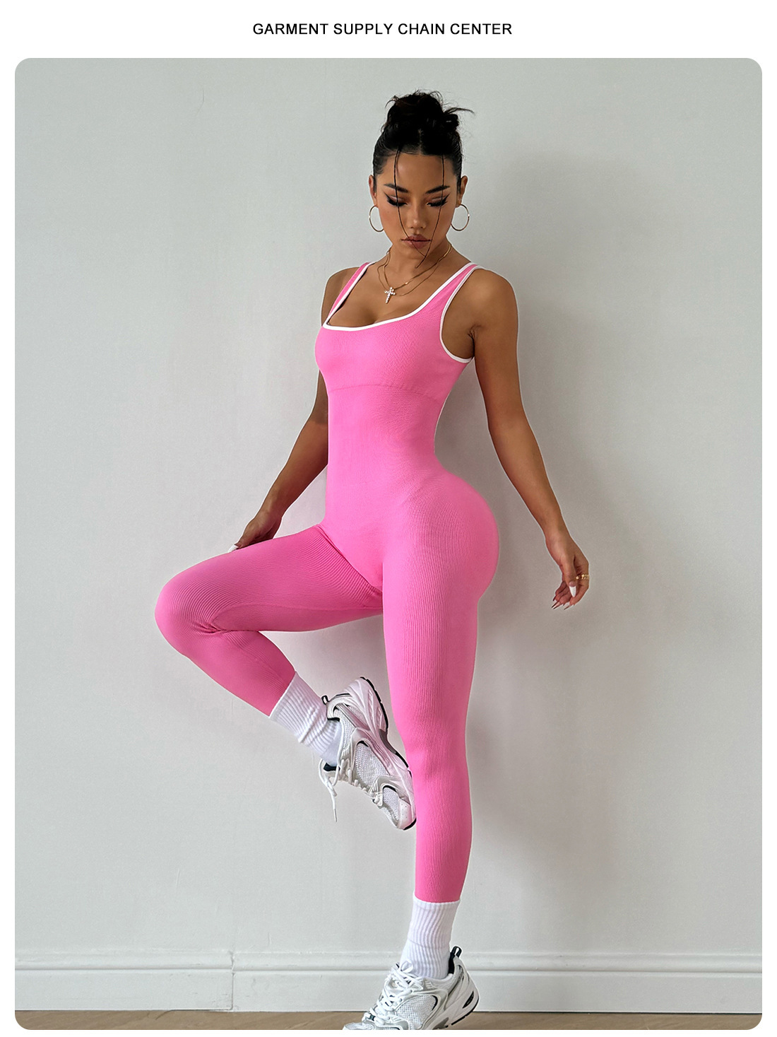 Kombinezon damski do ćwiczeń,  – Seamless Ribbed Workout Tank Top recenzja i cena