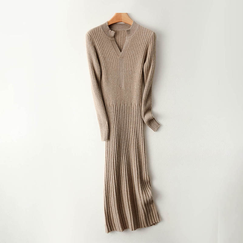 Elegancka, minimalistyczna suk – Bodycon Long Sleeve Ribbed Dress recenzja i cena