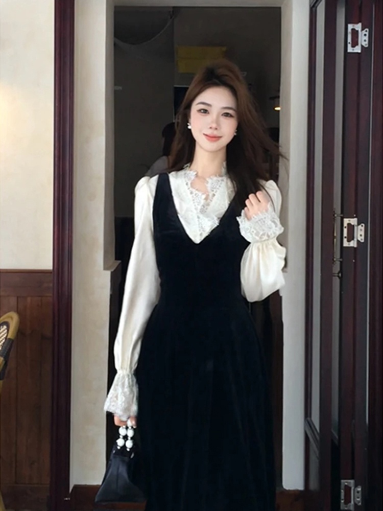 Elegancka jedwabna koszula z k – Korean Style A Line Shirt Dress recenzja i cena