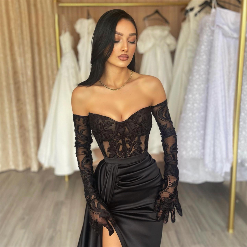 Lily Mermiad Sexy Evening Gown – Elegant Satin Evening Gown Split recenzja i cena