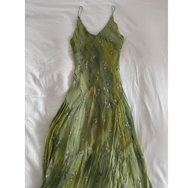 Sukienka midi bez ramiączek z  – French Vintage Floral Midi Dress recenzja i cena