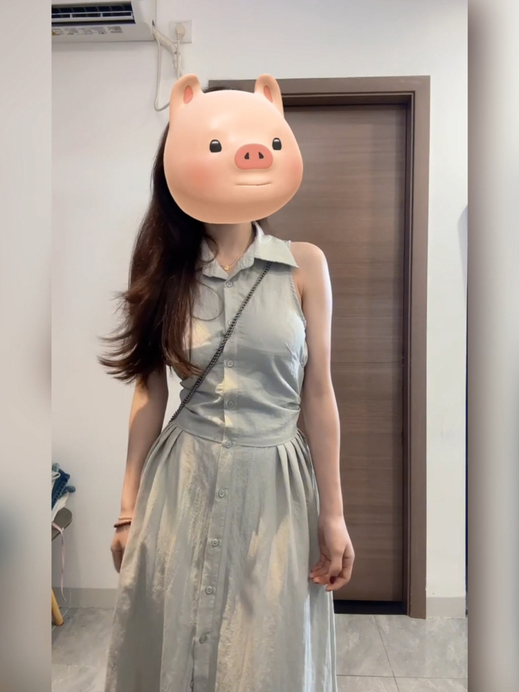XZY Elegancka, codzienna sukie – Korean Style A Line Shirt Dress recenzja i cena
