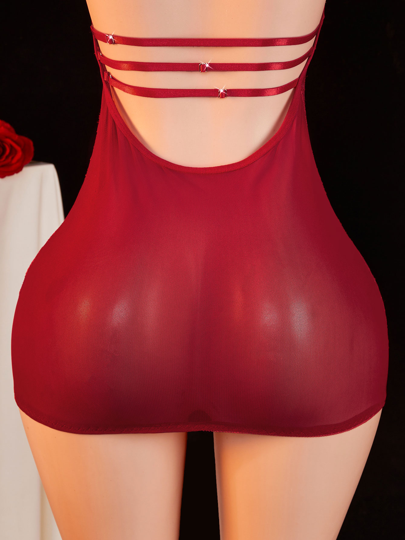 Przezroczysta koronkowa babydo – Sexy Mesh Sheer Bodycon Dress recenzja i cena