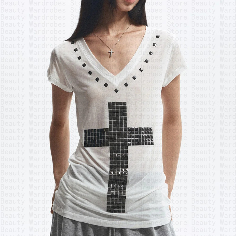Rock Goth Unikatowy Top Y2k Kr – Y2K Graphic Baby Tee Crop recenzja i cena